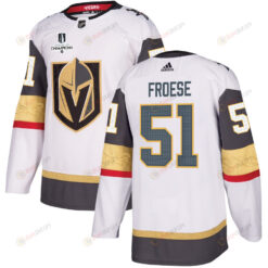 Byron Froese 51 Vegas Golden Knights Stanley Cup 2023 Champions Patch Away Breakaway Men Jersey - White