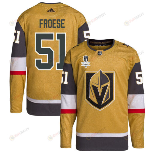 Byron Froese 51 Vegas Golden Knights Stanley Cup 2023 Final Patch Home Breakaway Men Jersey - Gold