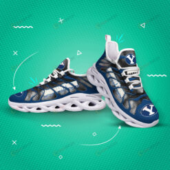 Byu Cougars Logo Hole Pattern 3D Max Soul Sneaker Shoes In Blue