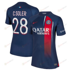 C. Soler 28 Paris Saint-Germain Women 2023/24 Home Jersey - Navy