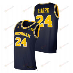 C.J. Baird 24 Michigan Wolverines College Basketball BLM Men Jersey - Navy