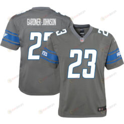 C.J. Gardner-Johnson 23 Detroit Lions Game Youth Jersey - Silver