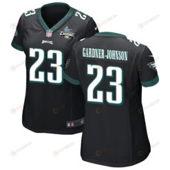 C.J. Gardner-Johnson 23 Philadelphia Eagles Super Bowl LVII Champions 2 Stars WoMen's Jersey - Black