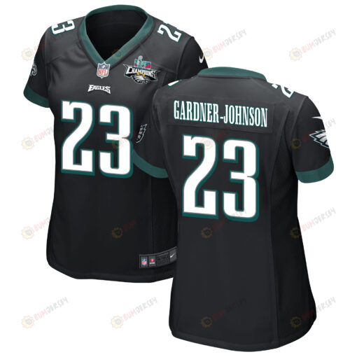 C.J. Gardner-Johnson 23 Philadelphia Eagles Super Bowl LVII Champions 2 Stars WoMen's Jersey - Black