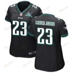 C.J. Gardner-Johnson 23 Philadelphia Eagles Super Bowl LVII Champions WoMen's Jersey - Black