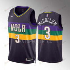C.J. McCollum 3 New Orleans Pelicans Purple Jersey 2022-23 City Edition Swingman