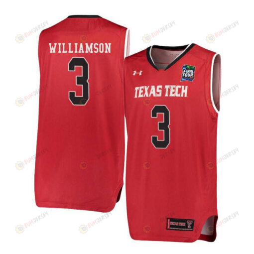 CJ Williamson 3 Texas Tech Red Raiders Basketball Jersey Red