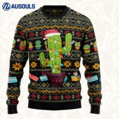 Cactus Xmas Ugly Sweaters For Men Women Unisex
