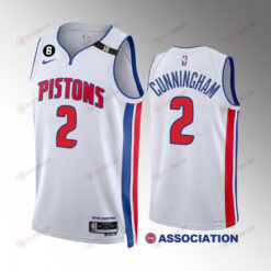 Cade Cunningham 2 Detroit Pistons 2022-23 White Association Edition Jersey Swingman