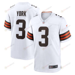 Cade York Cleveland Browns Game Player Jersey - White