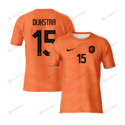 Caitlin Dijkstra 15 Netherlands 2023 Youth Home Jersey - Orange - All Over Printed Jersey