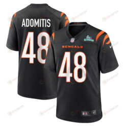 Cal Adomitis 48 Cincinnati Bengals Super Bowl LVII Champions Men's Jersey - Black
