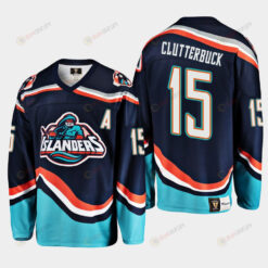 Cal Clutterbuck 15 New York Islanders Navy Reverse Retro 2.0 Jersey 2022-23