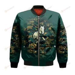 Cal Poly Mustangs Bomber Jacket 3D Printed Camouflage Vintage