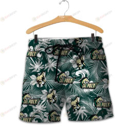 Cal Poly Mustangs Men Shorts Tropical Seamless