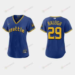 Cal Raleigh 29 Seattle Mariners 2023 City Connect Game Jersey - Women's Royal