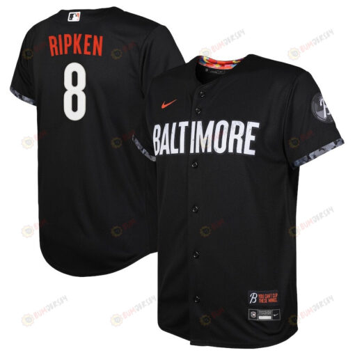 Cal Ripken 8 Baltimore Orioles Youth 2023 City Connect Jersey - Black