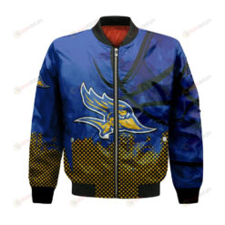 Cal State Bakersfield Roadrunners Bomber Jacket 3D Printed Basketball Net Grunge Pattern