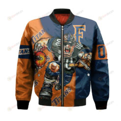 Cal State Fullerton Titans Bomber Jacket 3D Printed Football