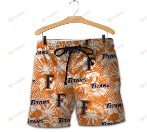 Cal State Fullerton Titans Men Shorts Tropical Seamless