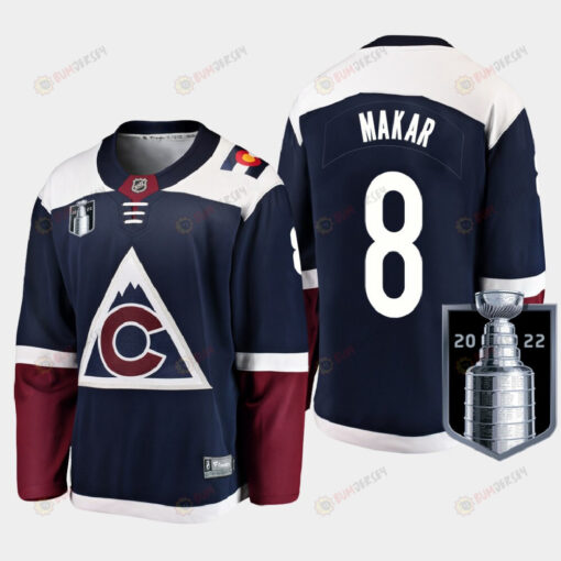 Cale Makar 8 Colorado Avalanche 2022 Stanley Cup Finals Navy Jersey Alternate