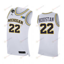 Caleb Houstan 22 Michigan Wolverines Uniform Jersey 2022-23 College Basketball White