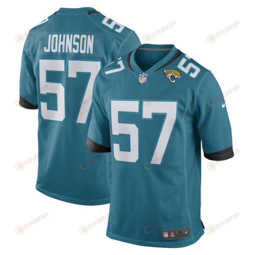 Caleb Johnson 57 Jacksonville Jaguars Men's Jersey - Teal