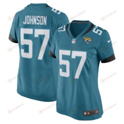 Caleb Johnson 57 Jacksonville Jaguars Women's Game Jersey - Teal