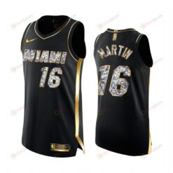 Caleb Martin Heat 16 2022 Playoffs Jersey Black Golden Diamond Edition