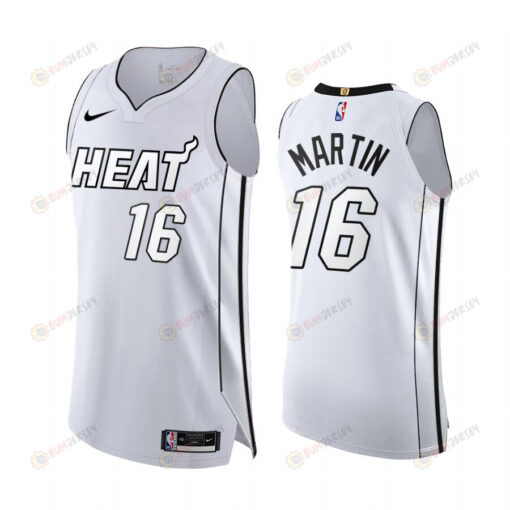 Caleb Martin White Hot 16 Miami Heat 2022 Playoffs Jersey