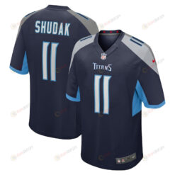 Caleb Shudak Tennessee Titans Game Player Jersey - Navy