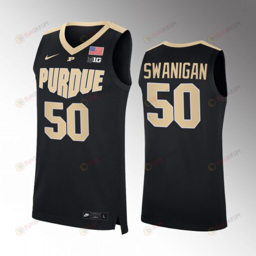 Caleb Swanigan 50 Purdue Boilermakers RIP Biggie Jersey Basketball Black