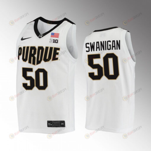 Caleb Swanigan 50 Purdue Boilermakers RIP Biggie Jersey Basketball White