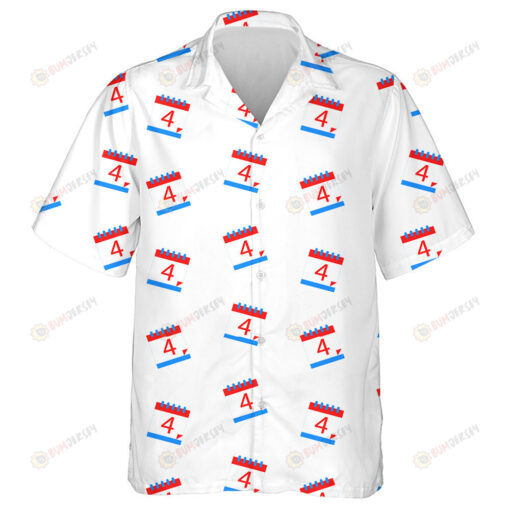 Calendar List For Independence Day Of America Illustration Hawaiian Shirt