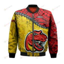 Calgary Dinos Bomber Jacket 3D Printed Grunge Polynesian Tattoo