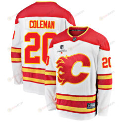 Calgary Flames Blake Coleman 20 Away 2022 Stanley Cup Champions Breakaway Men Jersey - White