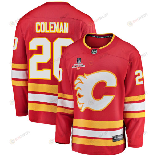 Calgary Flames Blake Coleman 20 Home 2022 Stanley Cup Champions Breakaway Men Jersey - Red