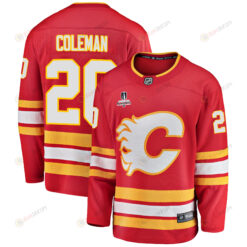 Calgary Flames Blake Coleman 20 Home 2022 Stanley Cup Playoffs Breakaway Men Jersey - Red