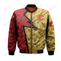 Calgary Flames Bomber Jacket 3D Printed Abstract Pattern Sport
