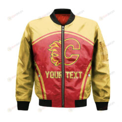 Calgary Flames Bomber Jacket 3D Printed Custom Text And Number Curve Style Sport