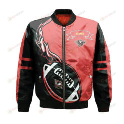 Calgary Flames Bomber Jacket 3D Printed Flame Ball Pattern