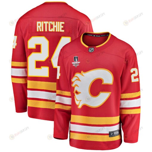 Calgary Flames Brett Ritchie 24 Home 2022 Stanley Cup Final Breakaway Men Jersey - Red