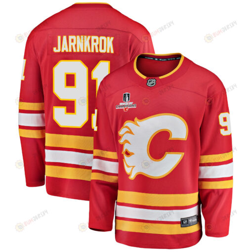 Calgary Flames Calle Jarnkrok 91 Home 2022 Stanley Cup Champions Breakaway Men Jersey - Red