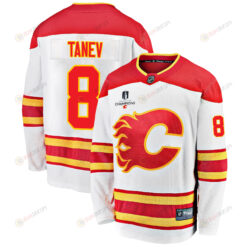 Calgary Flames Christopher Tanev 8 Away 2022 Stanley Cup Champions Breakaway Men Jersey - White