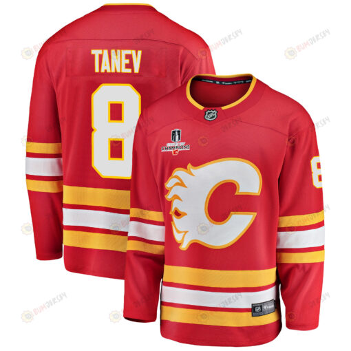 Calgary Flames Christopher Tanev 8 Home 2022 Stanley Cup Champions Breakaway Men Jersey - Red