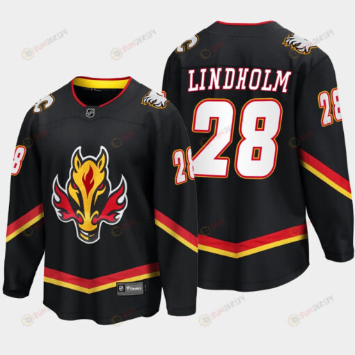 Calgary Flames Elias Lindholm 28 Alternate Black Jersey Breakaway Player