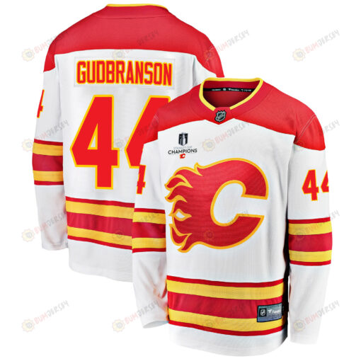 Calgary Flames Erik Gudbranson 44 Away 2022 Stanley Cup Champions Breakaway Men Jersey - White