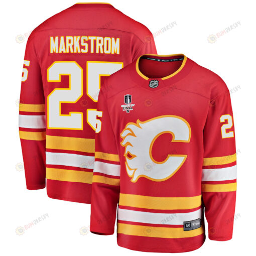 Calgary Flames Jacob Markstrom 25 Home 2022 Stanley Cup Final Breakaway Men Jersey - Red