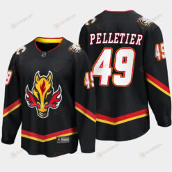 Calgary Flames Jakob Pelletier 49 Alternate Black Jersey Breakaway Player