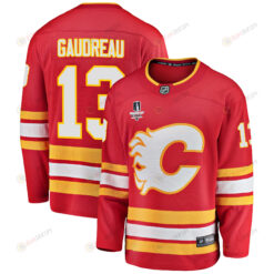 Calgary Flames Johnny Gaudreau 13 Home 2022 Stanley Cup Final Breakaway Men Jersey - Red